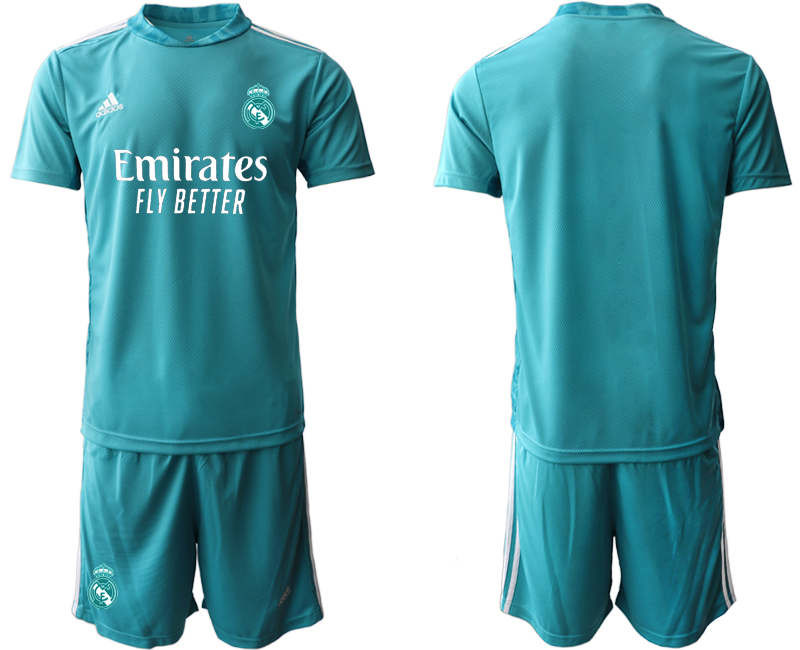 Men 2020-2021 club Real Madrid blue goalkeeper blank Soccer Jerseys